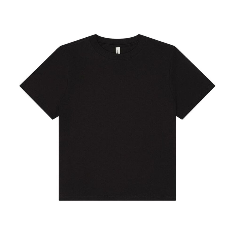 Womens/Ladies Heavyweight Boxy T-Shirt / Black